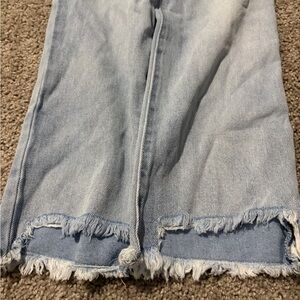 Sincerely Jules Light Blue Frayed Ankle Jeans